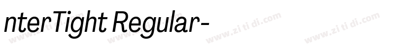 nterTight Regular字体转换